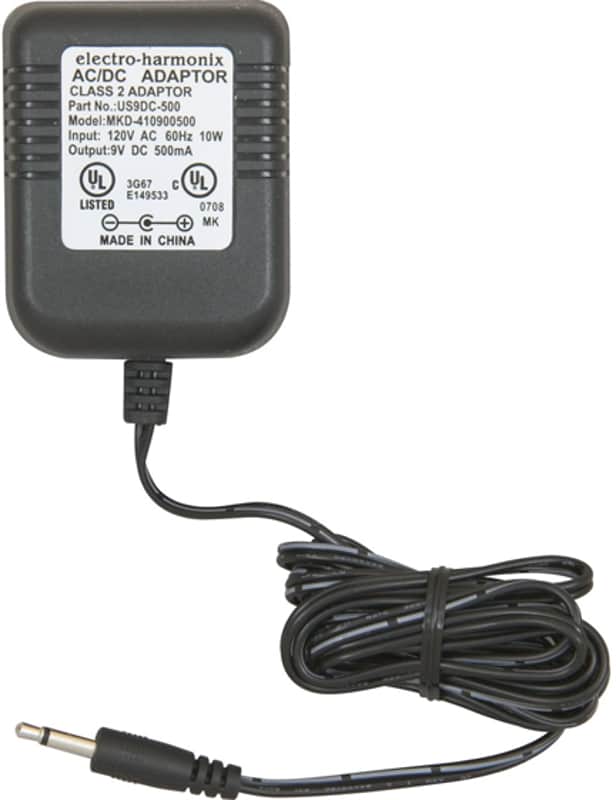 ElectroHarmonix US9DC-500 Power Adapter, 9 Volt DC 500mA, Center Positive, fits Classic Holy Grail, 2 image 1