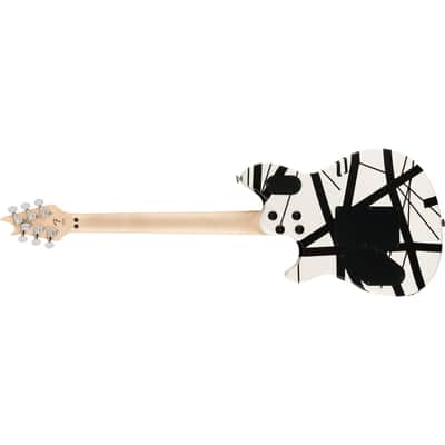 EVH Wolfgang Special Striped Series Guitar w/ Ebony Fingerboard and Gig Bag - Black and White image 5