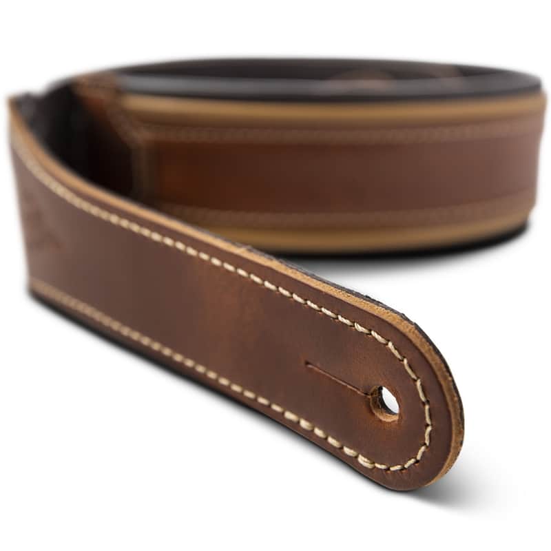 Taylor Century Strap (500 Series), Medium Brown/Butterscotch/Black Leather, 2.5"