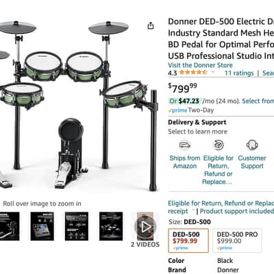 Donner DED-500 Electric Drum Set image 7