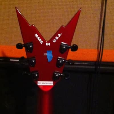 Dean Razorback Rebel Confederate Flag Washburn 333 Dimebag Usa Style Custom 2009 Candy Apple Red Confederate Flag image 5