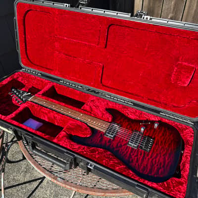 Tom Anderson Guitarworks Drop Top 2017 - Cajun Red to Black Burst image 10