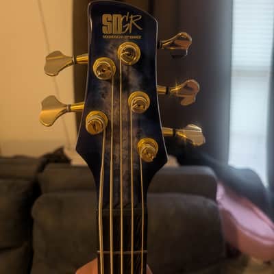 Ibanez SR2605 Premium Electric Bass Guitar, 5-String, Cerulean Blue Burst image 9