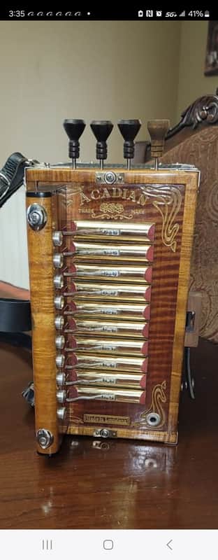 ACADIAN Accordion Cajun accordion 1990 - Wooden image 1