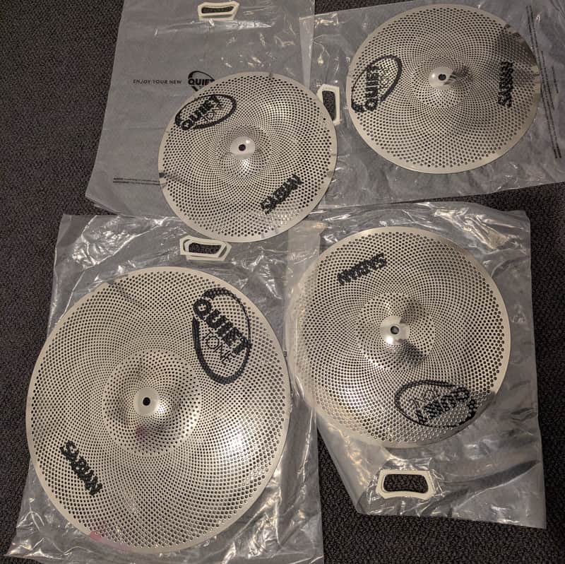 Sabian QTPC502 Quiet Tone Low Volume 13 / 14 / 18" Cymbal Pack 2018 - Present - Silver image 1