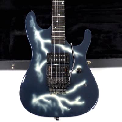 1989 Kramer Nightswan - Lightning Bolt Graphic - Vivian Campbell Signature Model - Original Case image 1