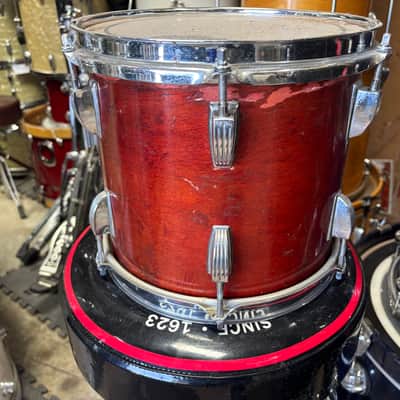 Ludwig Mahogany blew olive badge 10 inch Tom Drum image 5