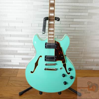 D'Angelico Premier DC Semi-Hollow Double Cutaway - Surf Green image 11