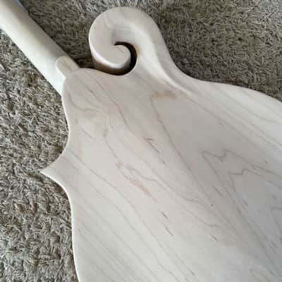 Semi Finished 8 String F Style Mandolin DIY Project, Spruce Top Body, Maple Neck, Rosewood Fingerboard image 3