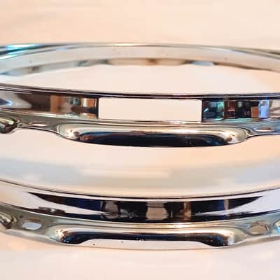 TAMA VINTAGE 70's IMPERIAL STAR SNARE DRUM HOOPS SET  14"/10L - CHROME - FREE SHIP TO C-USA! image 2