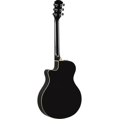 Yamaha APX600BL Thinline Acoustic-Electric Guitar (Black) with Stand Bundle image 3