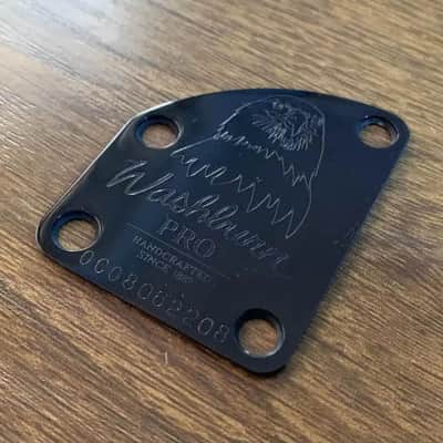 Washburn Black Guitar and Bass Neck Plate image 1
