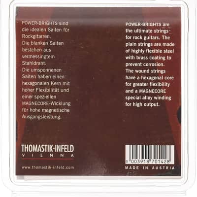 Thomastik-Infeld PB111 Power-Brights Regular Bottom Electric Guitar Strings Medium (.011-.046) image 2