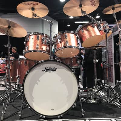 Ludwig  5pc Legacy Set  Copper Rose  24/13/14/16/18   10 & 12  Maple Classic Concert Toms image 1