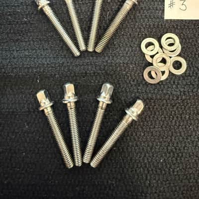 Set of (8) Vintage Camco Snare/ Tom/Floor Tom Tension Rods & Chubby Washers #3 image 1