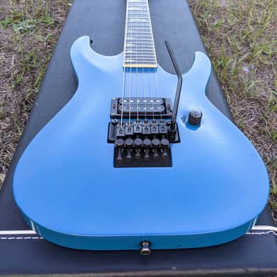 1987 Kramer Mach II Stagemaster Standard Flip Flop Blue W/OHSC Great Condition Overall image 3