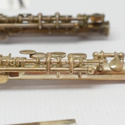 Vintage Selmer Solid Silver Handmade Piccolo Set *TWINS* C & Db for Repads image 20