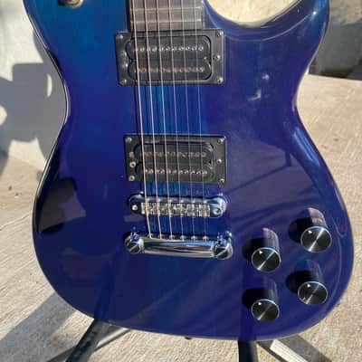 Carvin SC90 Single Cut, Neck Through 90s - Transparent Blue Gloss image 1