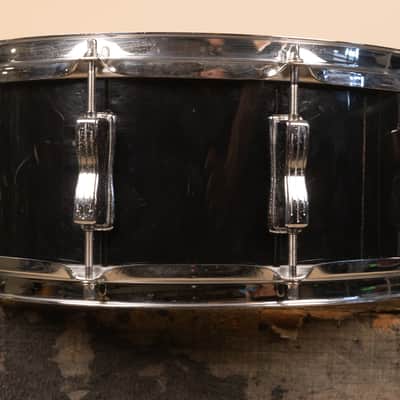 1980s Ludwig 5x14 Rock/Concert Black Cortex Snare Drum image 6