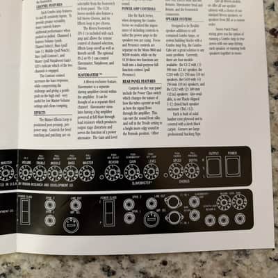 Rivera Amp Catalog 1992 s120 tac 1x12 QCUB RackTBM-1 MIDI  M100 R412 c210 M100 212 M60 S120 image 5