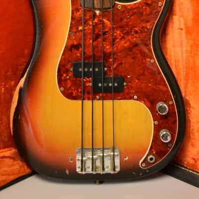 1970 Fender Precision Bass Fretless Sunburst w/OHSC image 2