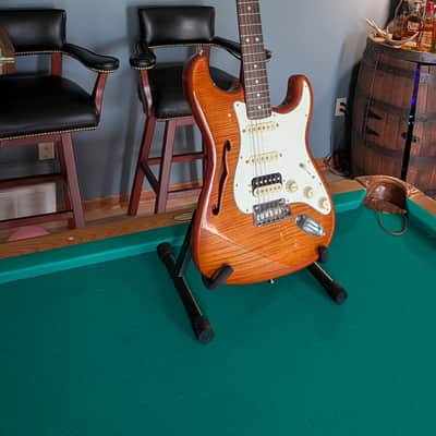 Fender Semi Hollow Stratocaster 2019 - AAA flame ice tea image 5