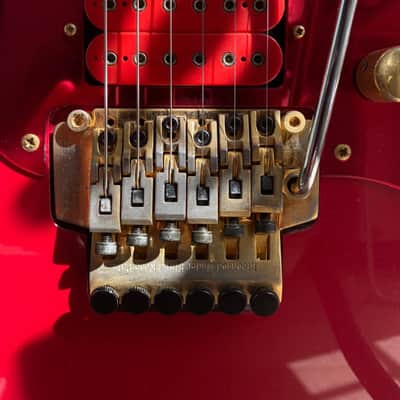 Japan made rare Fernandes LA-115KK  L'Arc-en-Ciel Ken Guitar Super Strat HSS 1995 all Red image 7