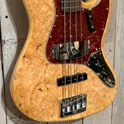 New Fender Custom Shop Artisan Maple Burl Jazz Bass, Rosewood Fingerboard, Aged Natural, Comes With Pro Setup and Ships Fast! image 3