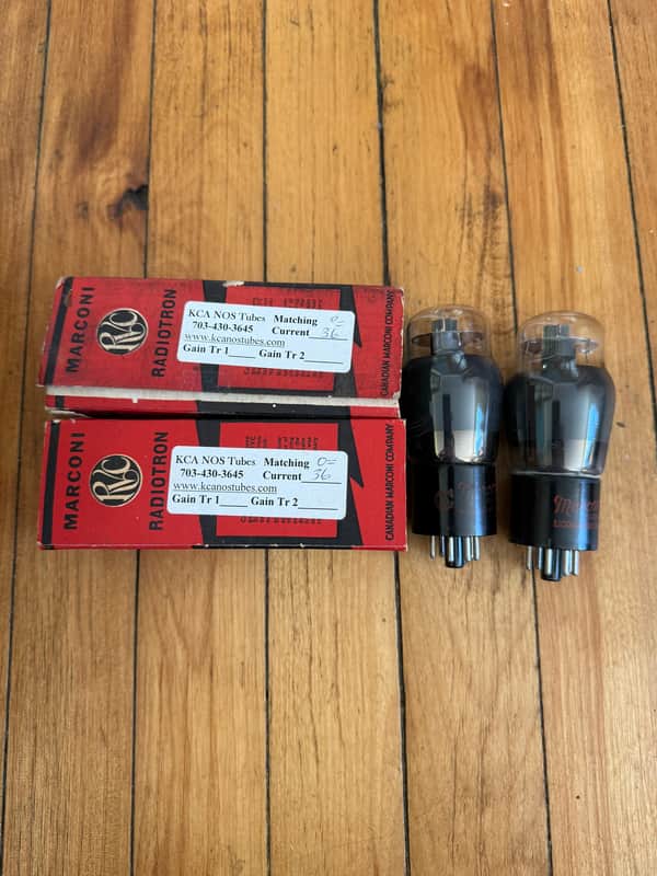 Marconi  6V6 NOS Matched pair tested image 1