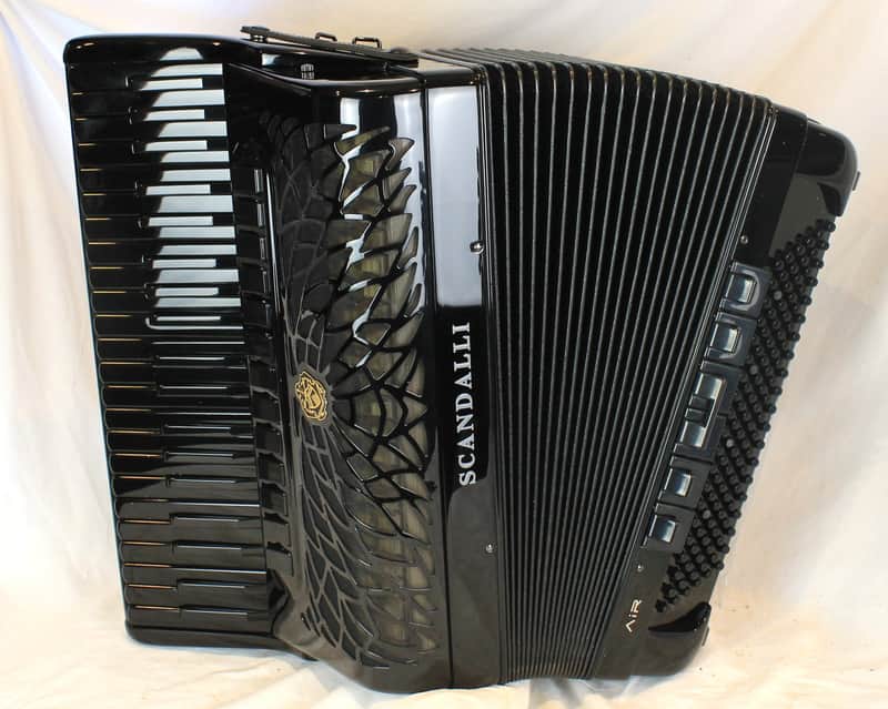NEW All Black Scandalli Air VI Piano Accordion LMMH 41 120 | Reverb