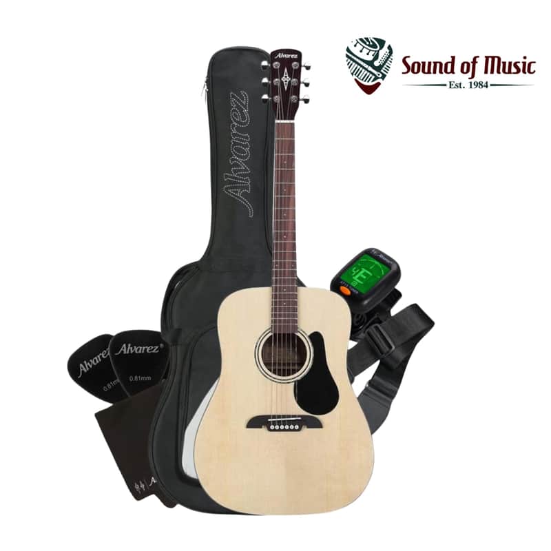 Alvarez RD26S Acoustic Guitar w/ Gig Bag, Strap, Tuner, Cloth, and Picks image 1