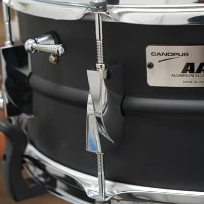 Canopus 6x14" Aluminum Alloy Snare Drum - Jet Black image 3