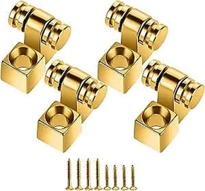 Roller Guitar String Trees Guides Retainer for Fender Strat Stratocaster Tele Telecaster Electric Guitar，Pack of 4 (Gold) image 1