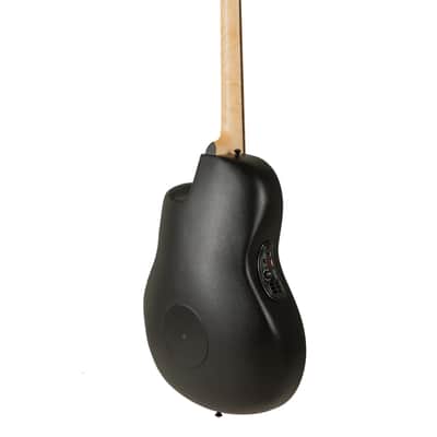 Ovation E-Acoustic Bass Pro Series Elite B778TX Mid Cutaway - 4-String - Solid A-Grade Sitka Spruce Top - Lyrachord Body - Strings Adamas Nuova Coated - Black Textured - B778TX-5-G image 2