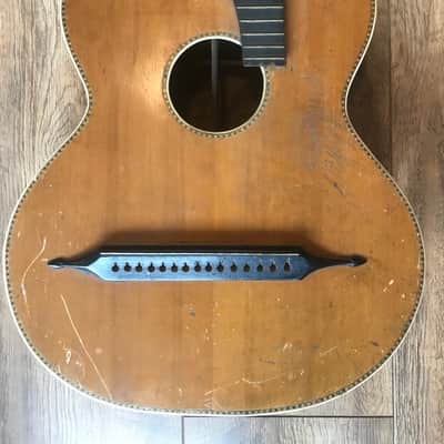 Harp Guitar Antique RARE Harp Guitar 1920s Brown image 3