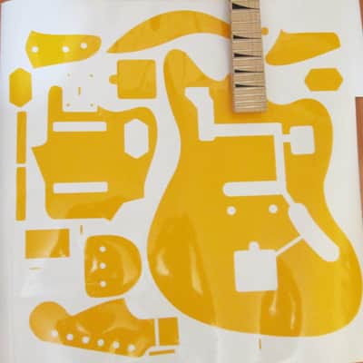 Fender '62 Jaguar blueprint ,routing template, guitar body building image 1