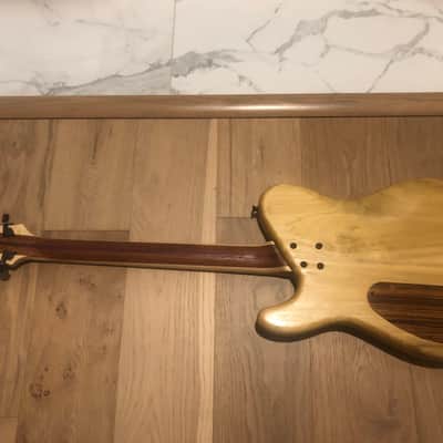 Custom built Tele style flat top with Zebrawood top and Seymour Duncan humbucker pickups image 4