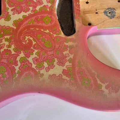 Pink Paisley Tele Body, Aged, Nitro , Alder image 3