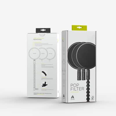 Pop Audio Studio Pop Filter Set - Black image 1