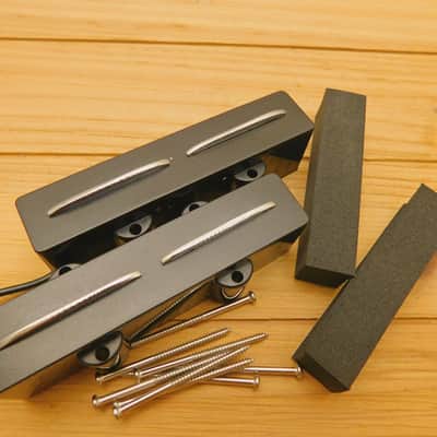 G.M. Split Coil Jazz Bass Rail pickups Alnico 5 image 3