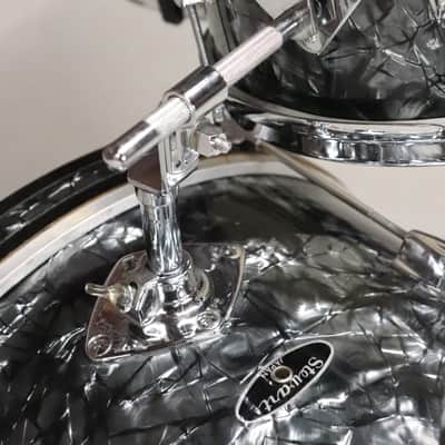 Stewart 3pc Drum Set Kit Black Pearl Vintage 1960's MIJ image 7