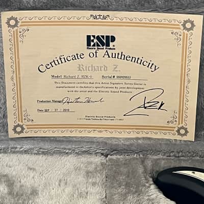ESP Richard Z. Kruspe Signature 2009 - Black Satin image 17