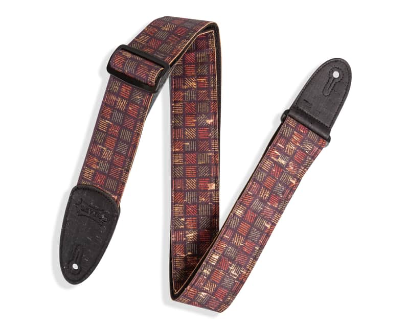 Levy’s 2" Cork Guitar Strap With Orleans Pattern image 1