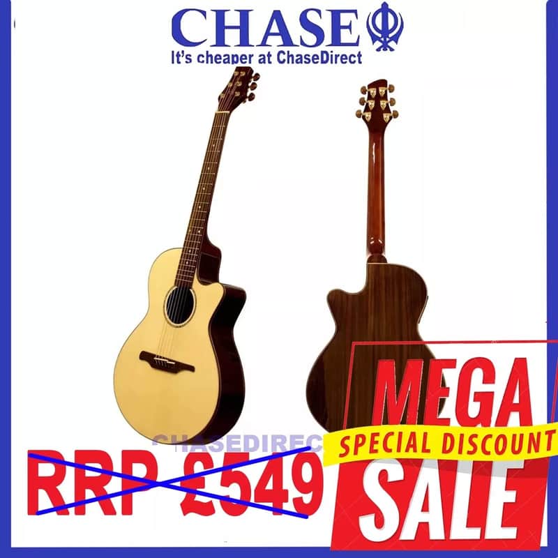 Guvnor GA777CE Electro Acoustic Jumbo Guitar Cutaway With Steel Strings image 1