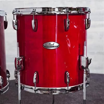 Used Pearl Professional Maple 5pc Drum Set Sequoia Red - Very Good image 5