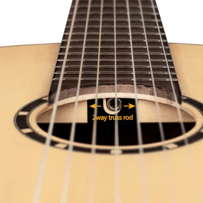 Ortega R133-7 Pro Solid Spruce Top Nato Neck Nylon 7-String Classical Acoustic Guitar w/Gig Bag image 13