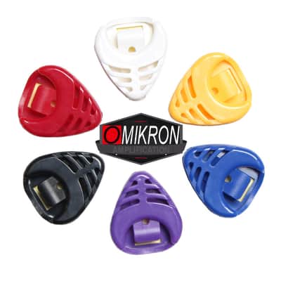 Omikron Guitar Pickholder " White" Stick-On non-marring adhesive Two Pieces + Picks. image 3