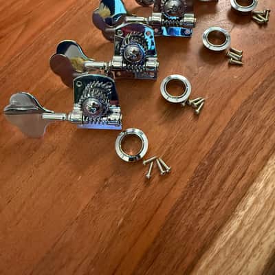 Fender Standard / Highway One Bass Tuning Heads (4) - Chrome image 2