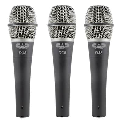 CAD D38X3 Supercardioid Dynamic Mic (3-Pack)
