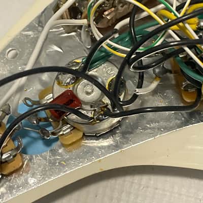 2004 USA Fender American 50th Anniversary Deluxe Stratocaster Cream S1 Switch Loaded Pickguard SC1 Pickups 11 Screw 1 Ply image 15